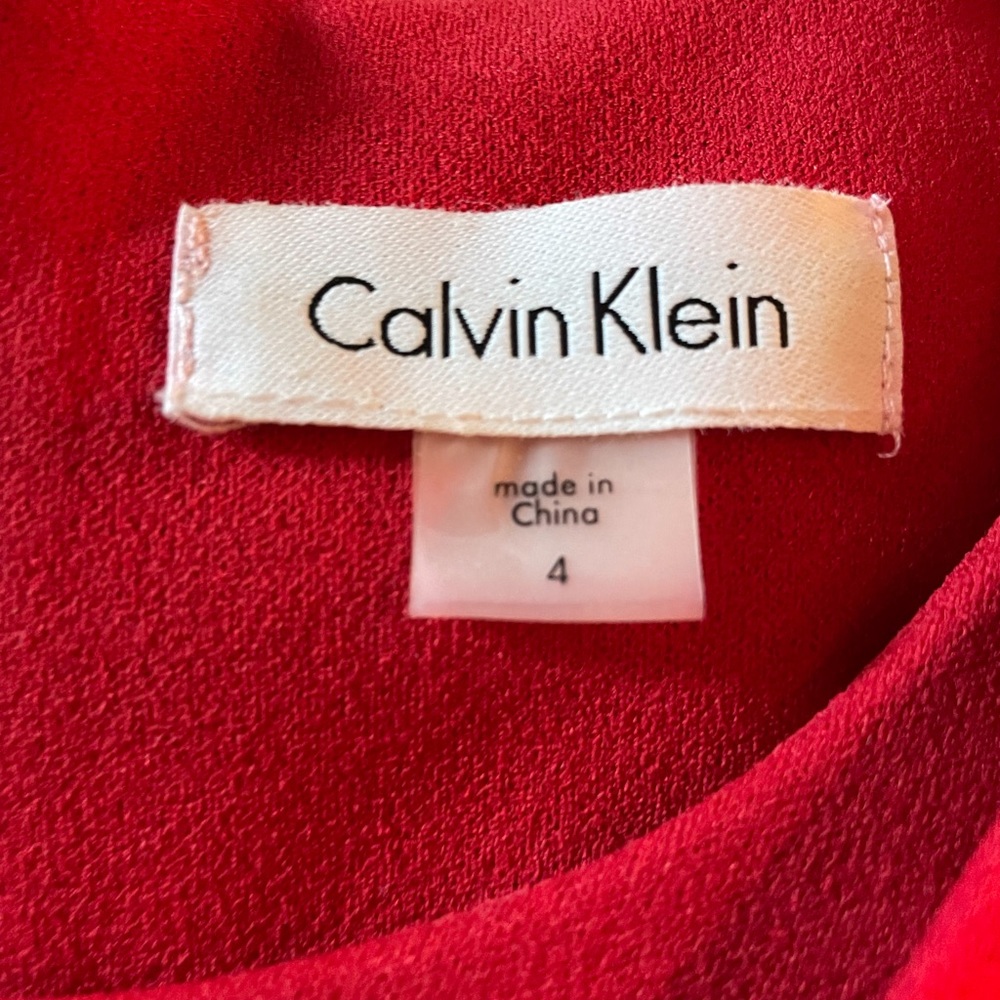 Calvin Klein Red dress- Size 4.